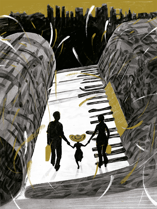 Ilustración Expatriados acordeon