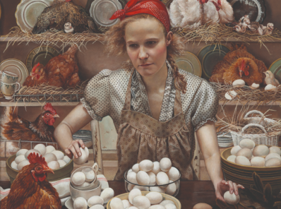 Pecking Order, Andrea Kowch, 2014. © rjd gallery