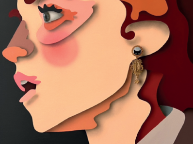 Retrato de Ana María Calderón Kaiser por su hijo, Sebastián Jauregui, artista colomboalemán, egresado del Royal College of Art de Londres. Actualmente vive y trabaja en Berlín .