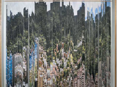 Líneas de tensión / Fotografía análoga impresa y cortada, 2024.